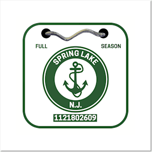 Spring Lake New Jersey Beach Badge Posters and Art